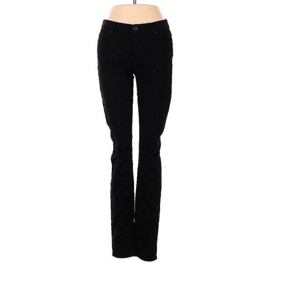 Hudson Nico Super Skinny Mid Rise Jeans in Textured Black - Picture 1 of 6